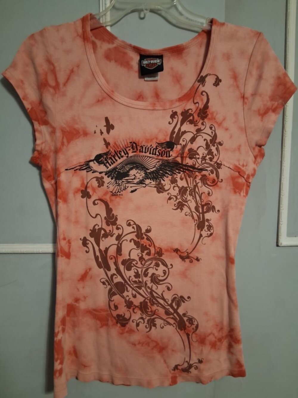 Harley-Davidson L Women’s Pink Tie Dye T-Shirt Zepka Johnstown